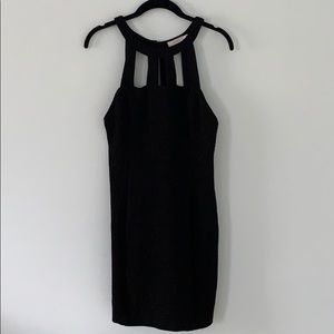 Lush Ribbed Cut Out Bodycon Dress